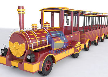 子供の友好的な列車の乗車は、幸せな謝肉祭の娯楽カスタマイズされる色に乗ります