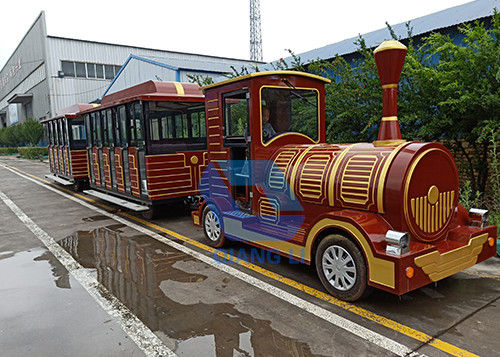 娯楽子供の列車の乗車子供のための観光電池の無軌道の列車 サプライヤー
